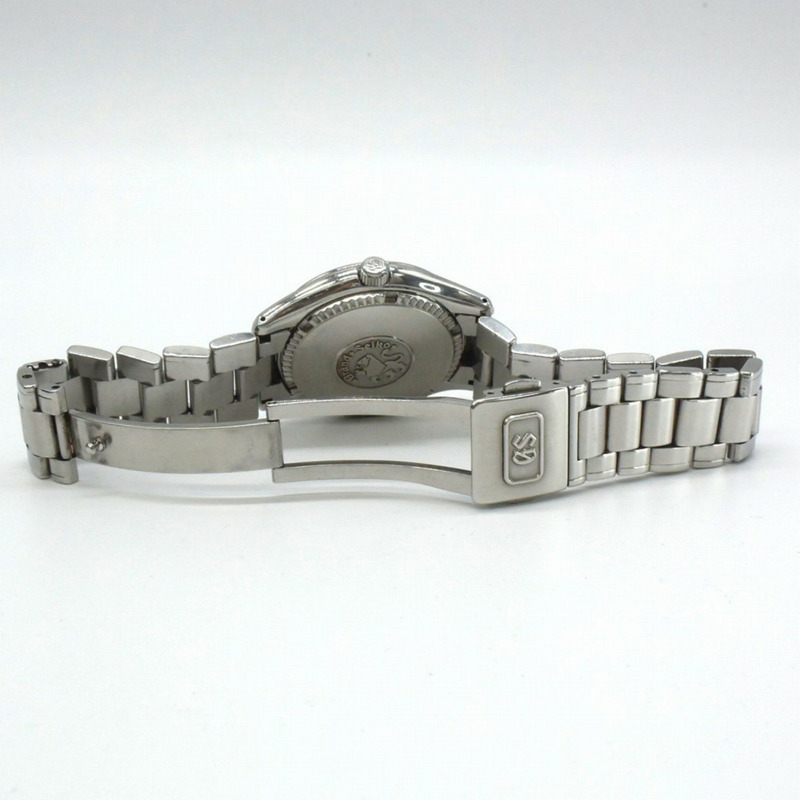 精工 Grand Seiko SBGX007/9F62-0A10 男士不鏽鋼石英錶，電池供電，黑色錶盤，銀/黑錶帶-4