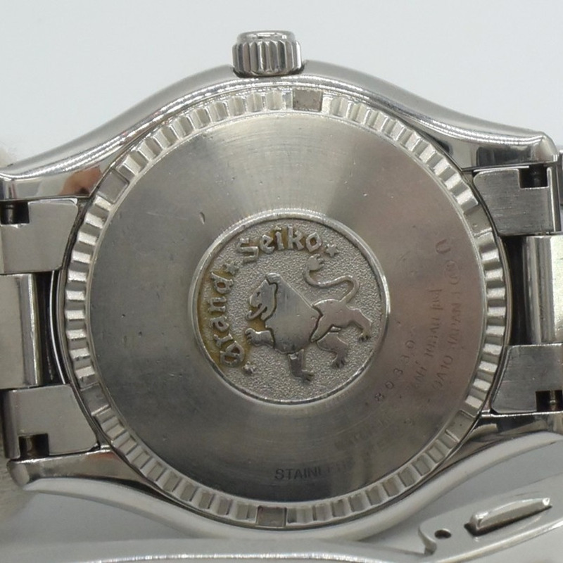 精工 Grand Seiko SBGX007/9F62-0A10 男士不鏽鋼石英錶，電池供電，黑色錶盤，銀/黑錶帶-5