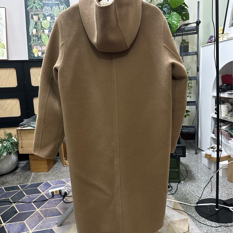 Burberry 羊毛駝色大衣-12