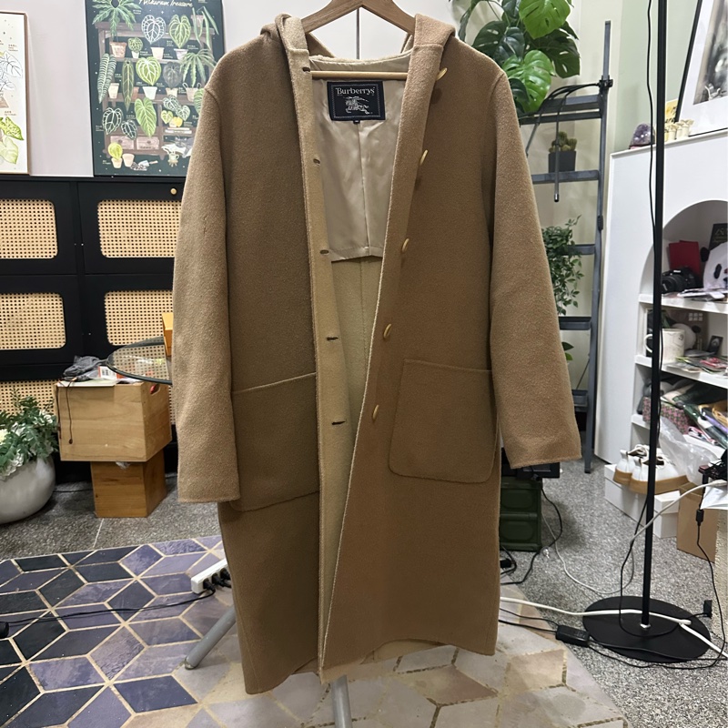 Burberry 羊毛駝色大衣-19