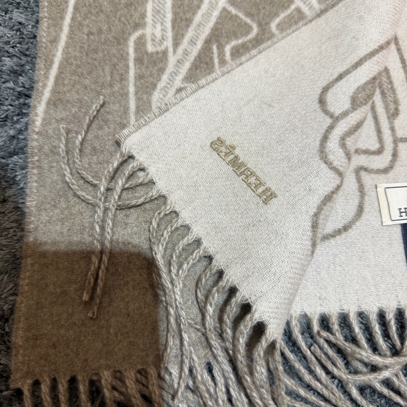 Hermes Tete-a-Tete Equestre 羊絨圍巾-3