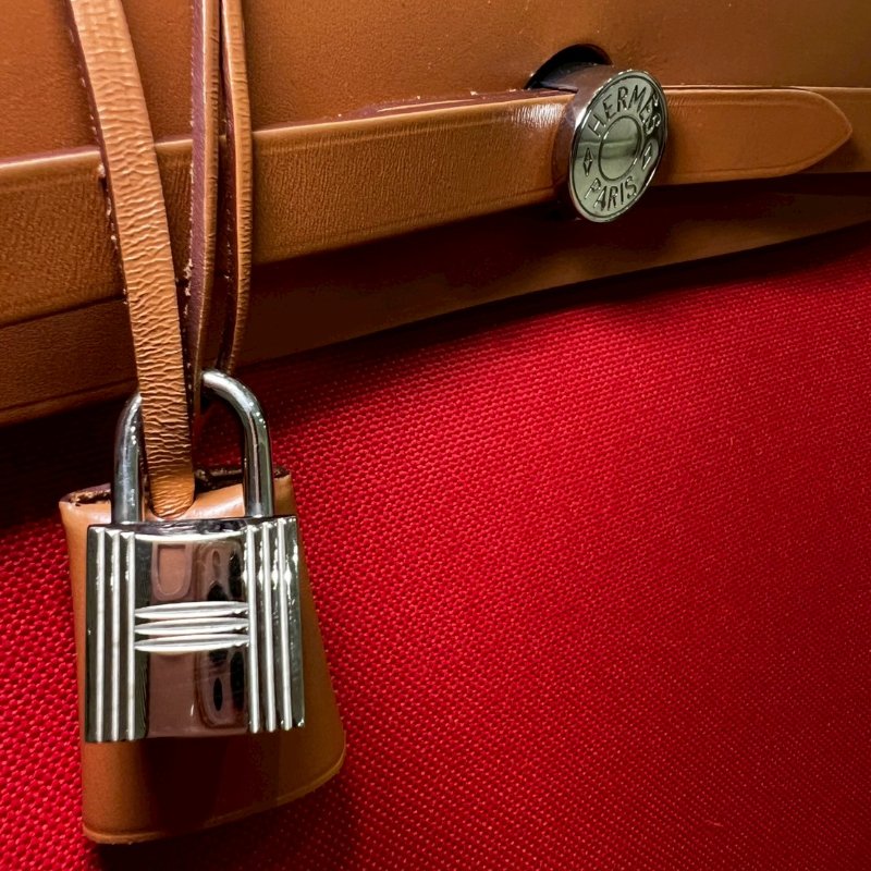 Hermès 愛馬仕 98成新HERBAG ZIP 31 AJ番茄紅 X刻 (購證盒全)-3