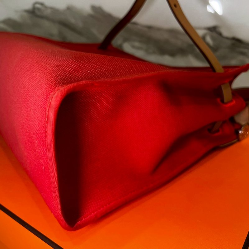Hermès 愛馬仕 98成新HERBAG ZIP 31 AJ番茄紅 X刻 (購證盒全)-7