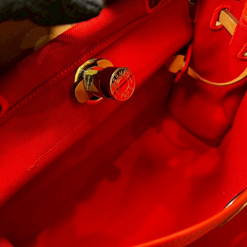 Hermès 愛馬仕 98成新HERBAG ZIP 31 AJ番茄紅 X刻 (購證盒全)-10