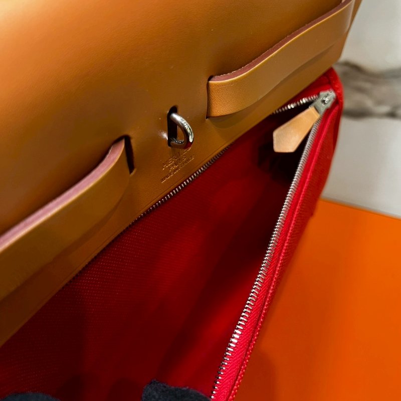 Hermès 愛馬仕 98成新HERBAG ZIP 31 AJ番茄紅 X刻 (購證盒全)-12