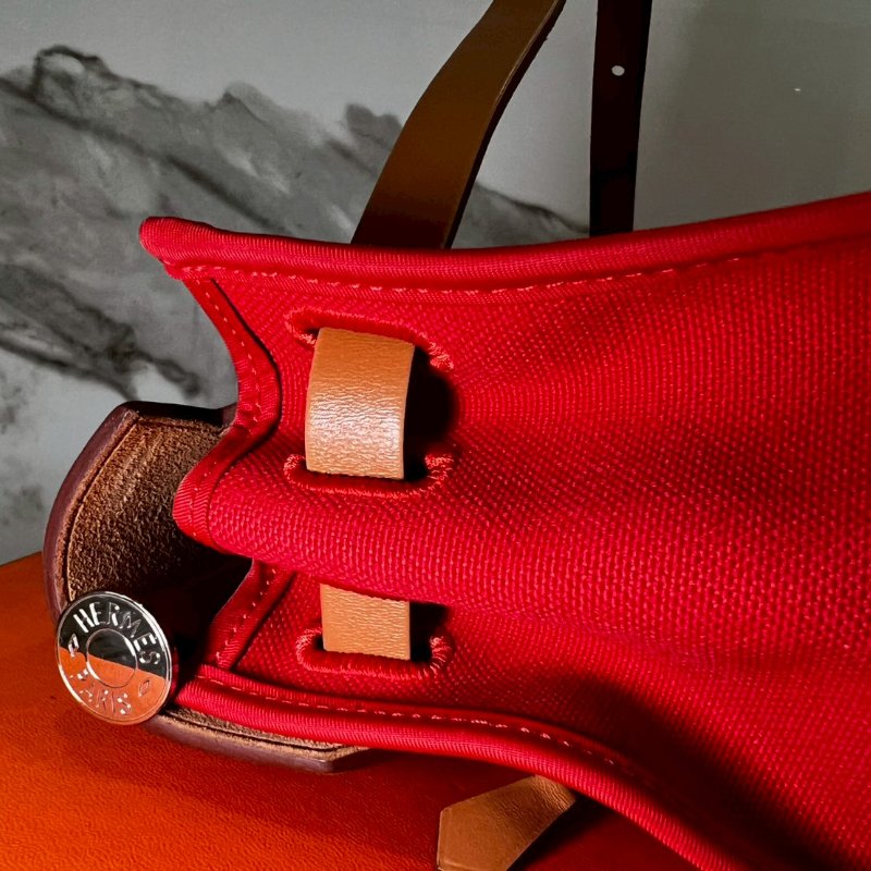 Hermès 愛馬仕 98成新HERBAG ZIP 31 AJ番茄紅 X刻 (購證盒全)-14