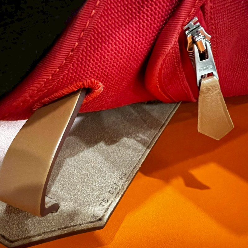 Hermès 愛馬仕 98成新HERBAG ZIP 31 AJ番茄紅 X刻 (購證盒全)-16
