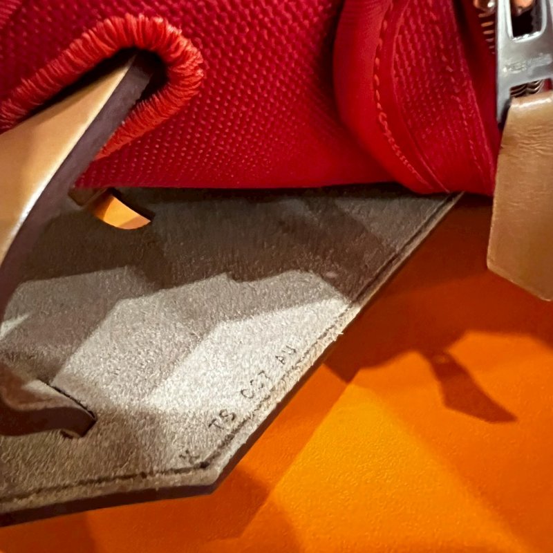 Hermès 愛馬仕 98成新HERBAG ZIP 31 AJ番茄紅 X刻 (購證盒全)-17