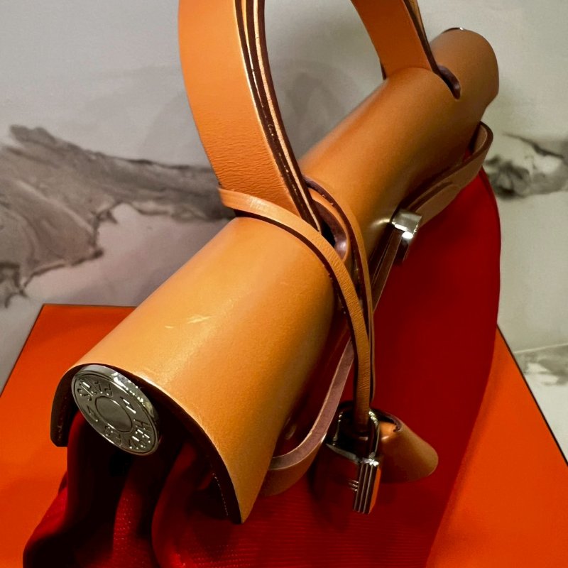 Hermès 愛馬仕 98成新HERBAG ZIP 31 AJ番茄紅 X刻 (購證盒全)-19