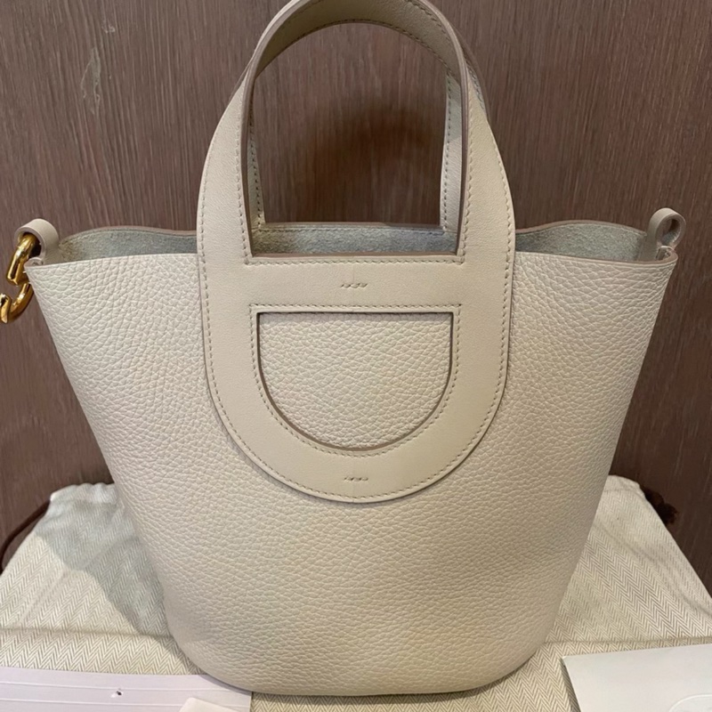 Hermes/愛馬仕+冰川白豬鼻子菜籃子18 99新+U刻 全套-0