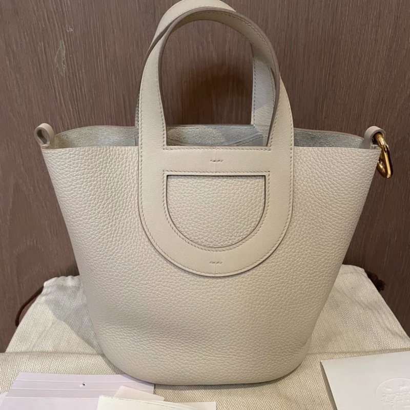 Hermes/愛馬仕+冰川白豬鼻子菜籃子18 99新+U刻 全套-2