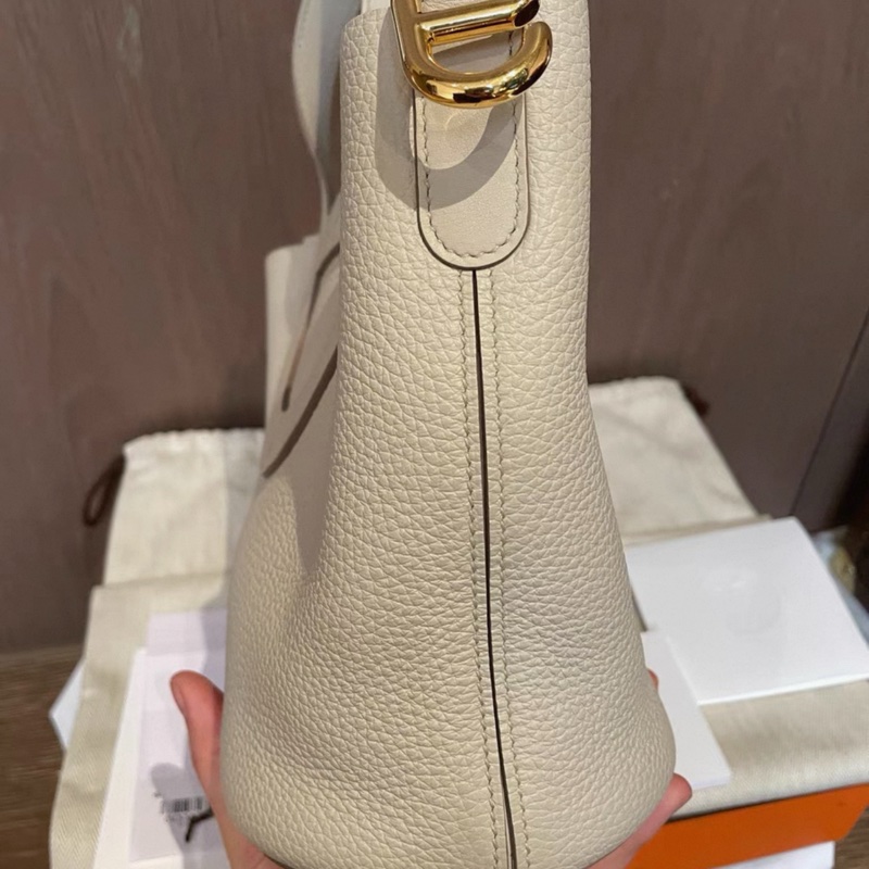 Hermes/愛馬仕+冰川白豬鼻子菜籃子18 99新+U刻 全套-3