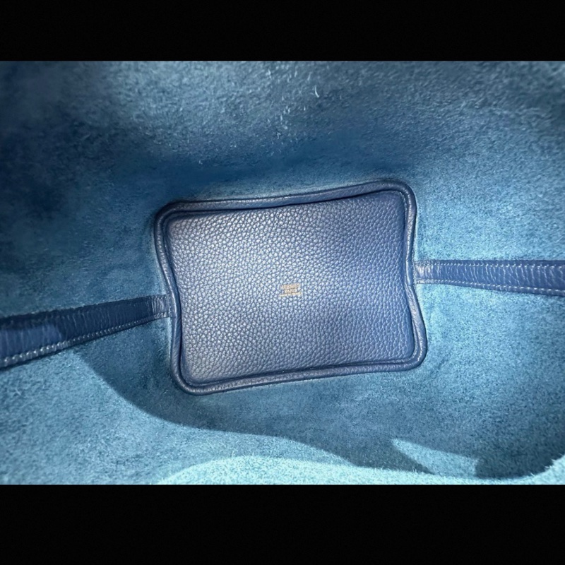 2024年購證 Hermes愛馬仕 菜籃子18 深邃藍金扣 b刻 TC皮-6