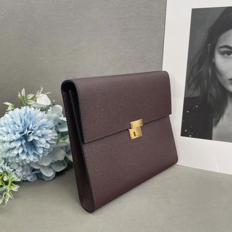 Hermes 愛馬仕 Clic16 E皮 馬鞍紅金扣 U刻-3