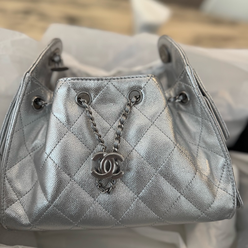 Chanel香奈兒26C銀色mini25bag-0