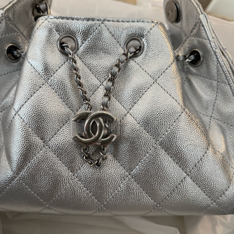 Chanel香奈兒26C銀色mini25bag-1