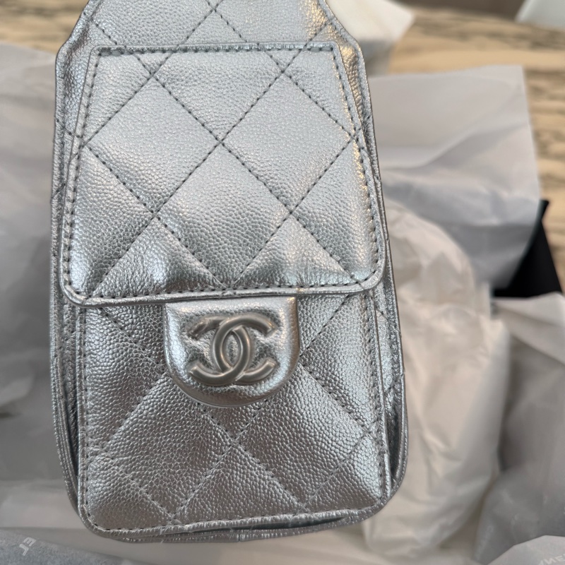 Chanel香奈兒26C銀色mini25bag-4