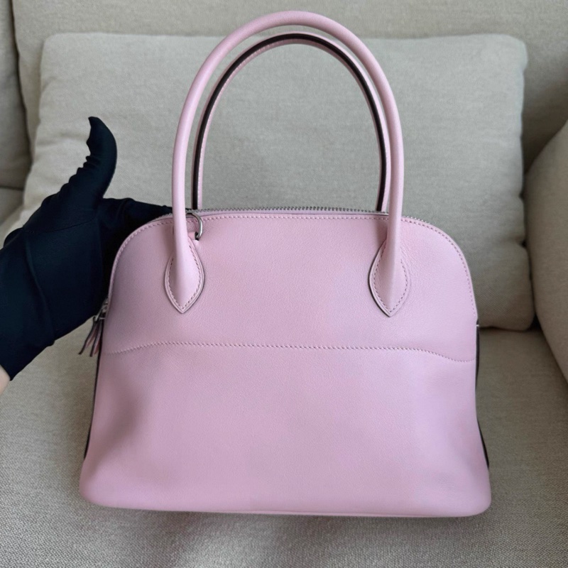 爱马仕 bolide 27 樱花粉银扣 X刻 S皮 99新现货-1