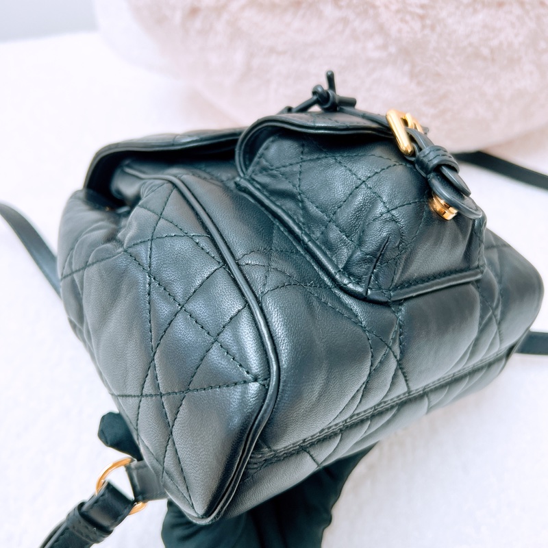 Dior caro 小號黑色背包/雙肩包-2