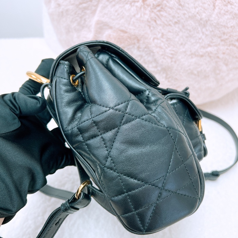 Dior caro 小號黑色背包/雙肩包-4