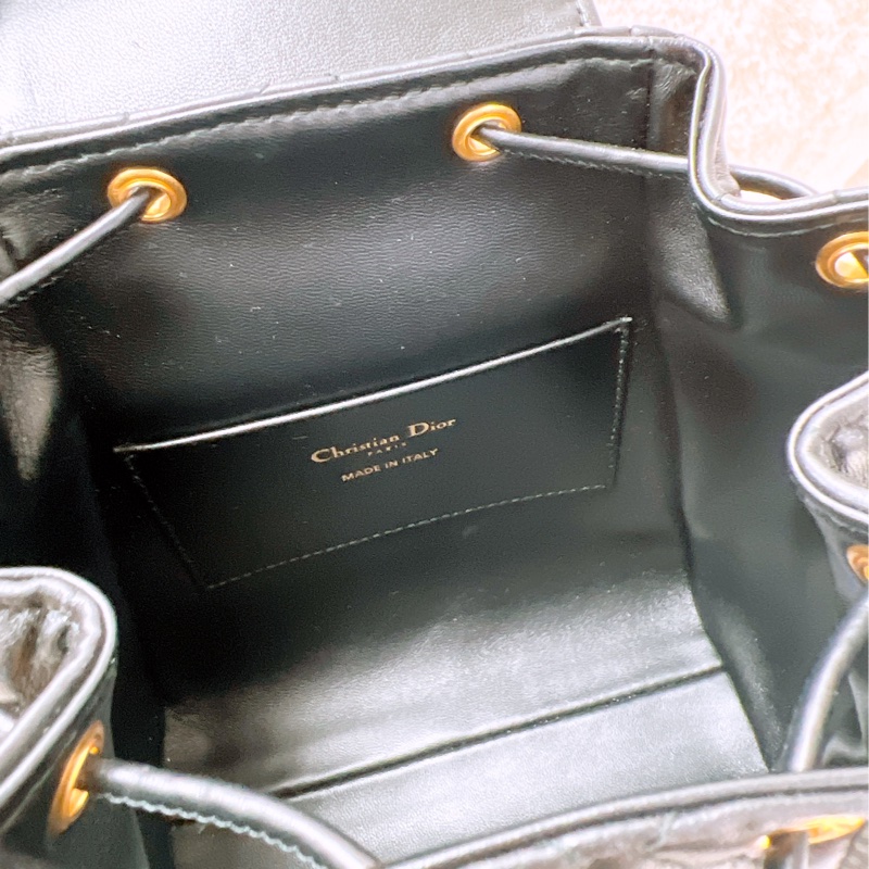 Dior caro 小號黑色背包/雙肩包-11