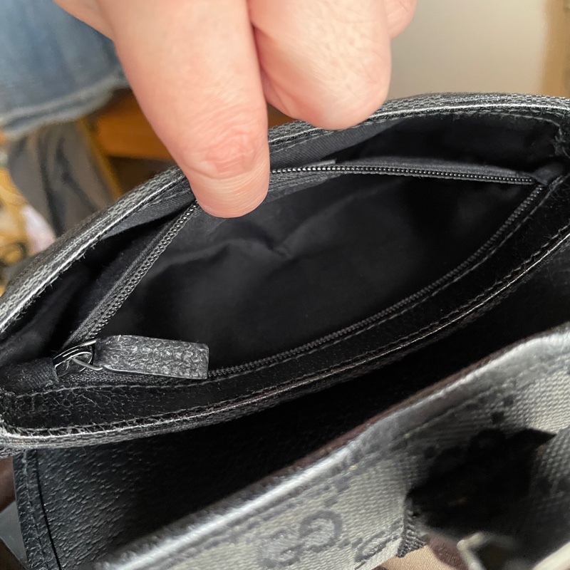 Gucci GG老花字紋丹寧帆布緹花腰包18cm/胸口包/手機包/側背包🌠斜背/側背/腰背🌠正品🌠況不錯🌠男女皆可🌠 立體包型2⃣️層空間足🌠經典-45