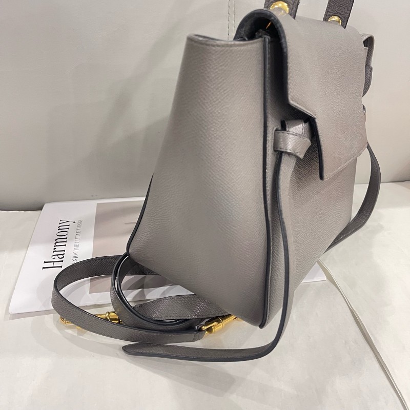 Celine Belt鯰魚包 淺灰色 粒面牛皮-2