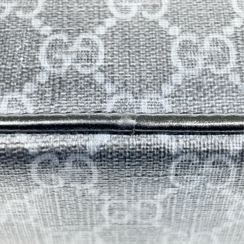 Gucci黑灰老花籃紅藍斜背包792456-8