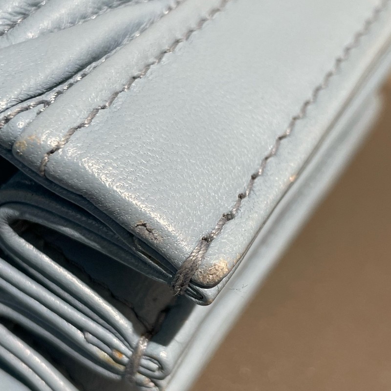 Miumiu 嬰兒藍 皺褶 風琴鏈條包-24