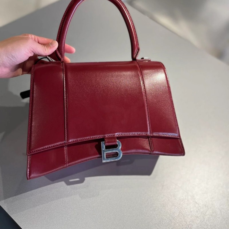 Balenciaga hourglass 沙漏 紅色中號 肩背包-4