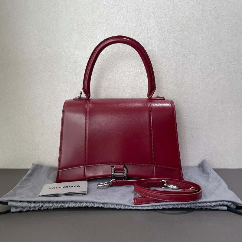 Balenciaga hourglass 沙漏 紅色中號 肩背包-5