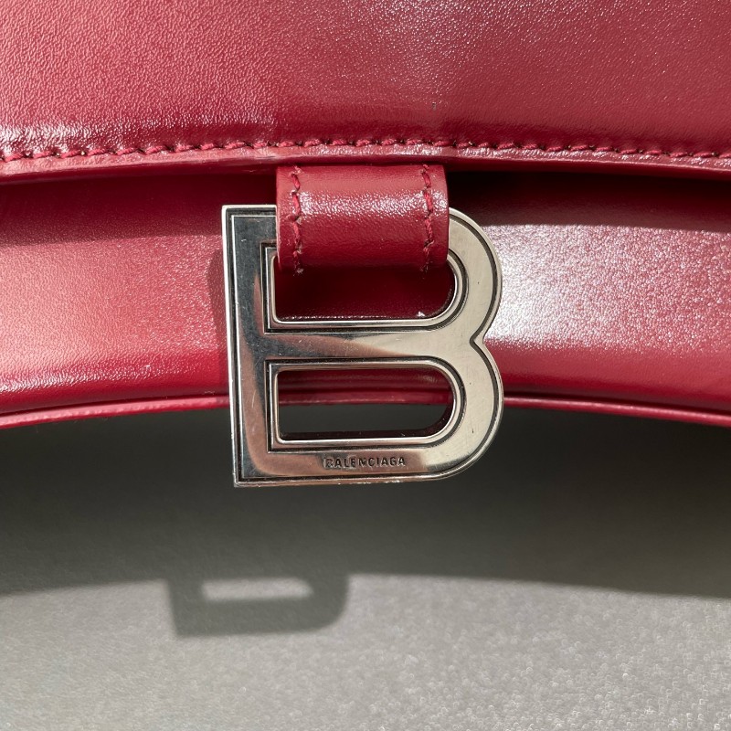 Balenciaga hourglass 沙漏 紅色中號 肩背包-7