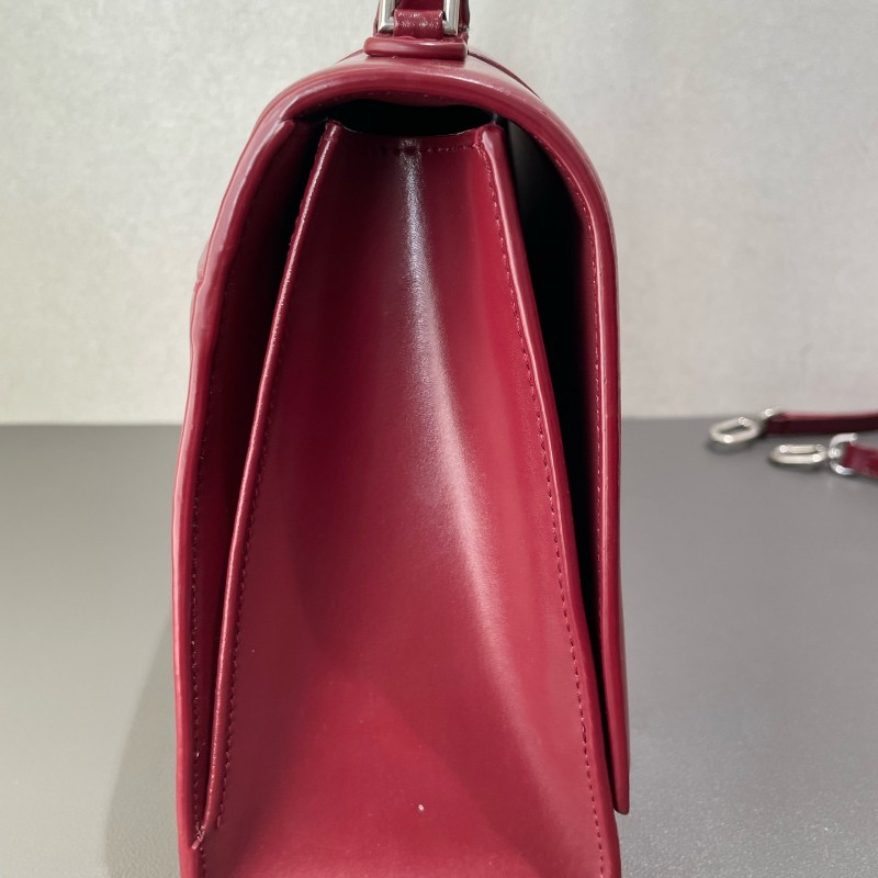 Balenciaga hourglass 沙漏 紅色中號 肩背包-10