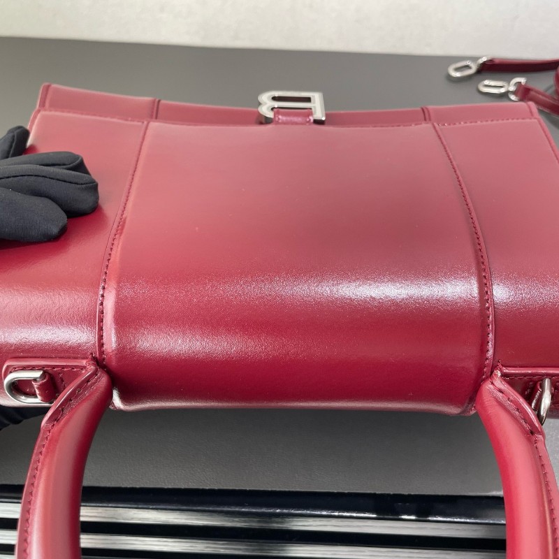 Balenciaga hourglass 沙漏 紅色中號 肩背包-12