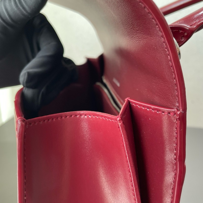 Balenciaga hourglass 沙漏 紅色中號 肩背包-21