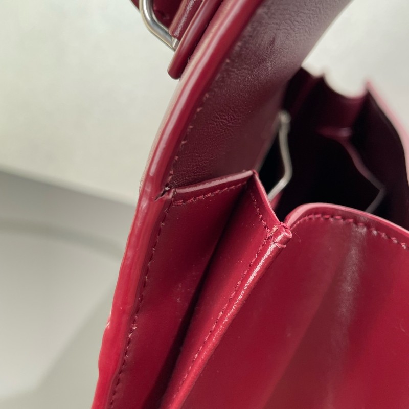 Balenciaga hourglass 沙漏 紅色中號 肩背包-25