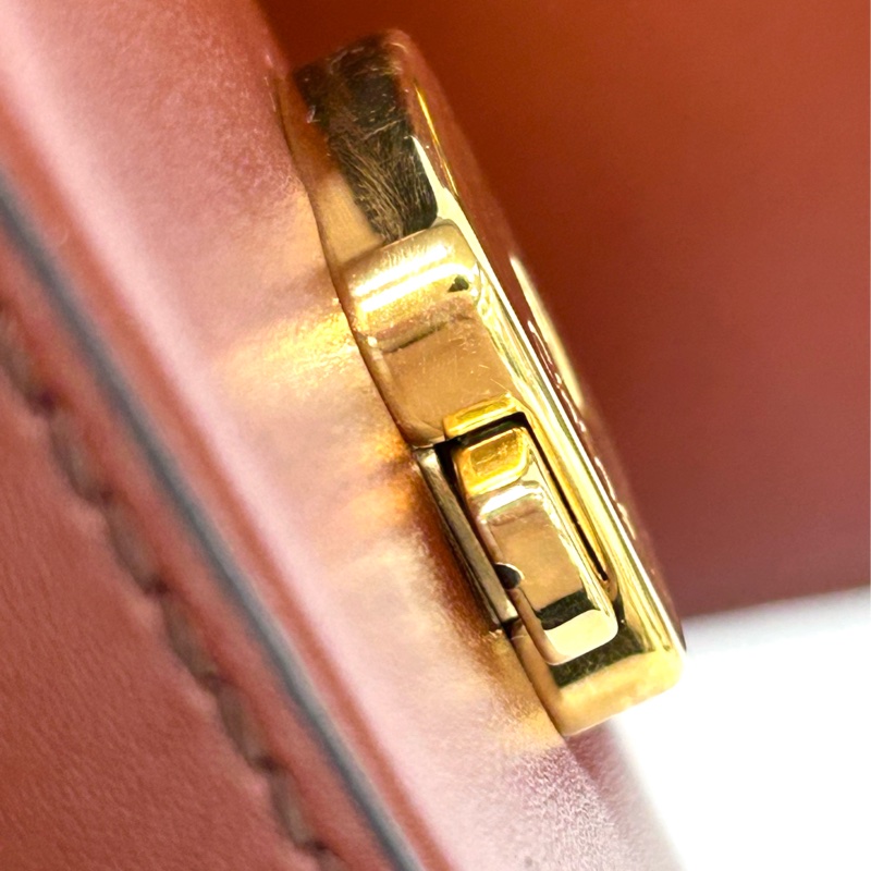 Chloe磚紅色牛皮Mini CBag-10