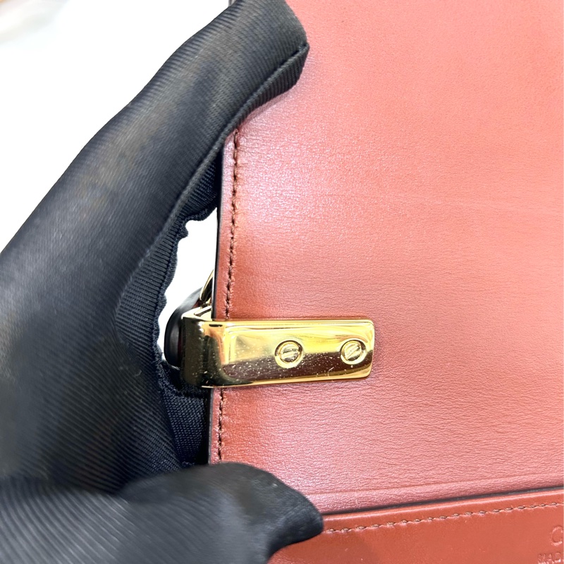 Chloe磚紅色牛皮Mini CBag-11