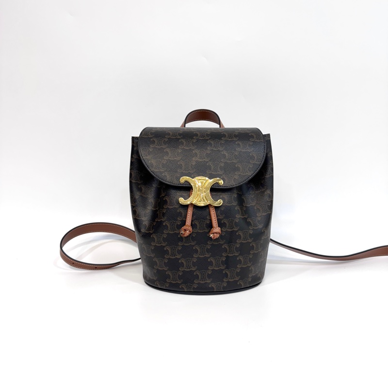 Celine原花金釦Bonnie後背包 118702CAS.04LU-0