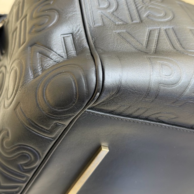 LV黑色壓紋Speedy 30 手提包肩背包-7