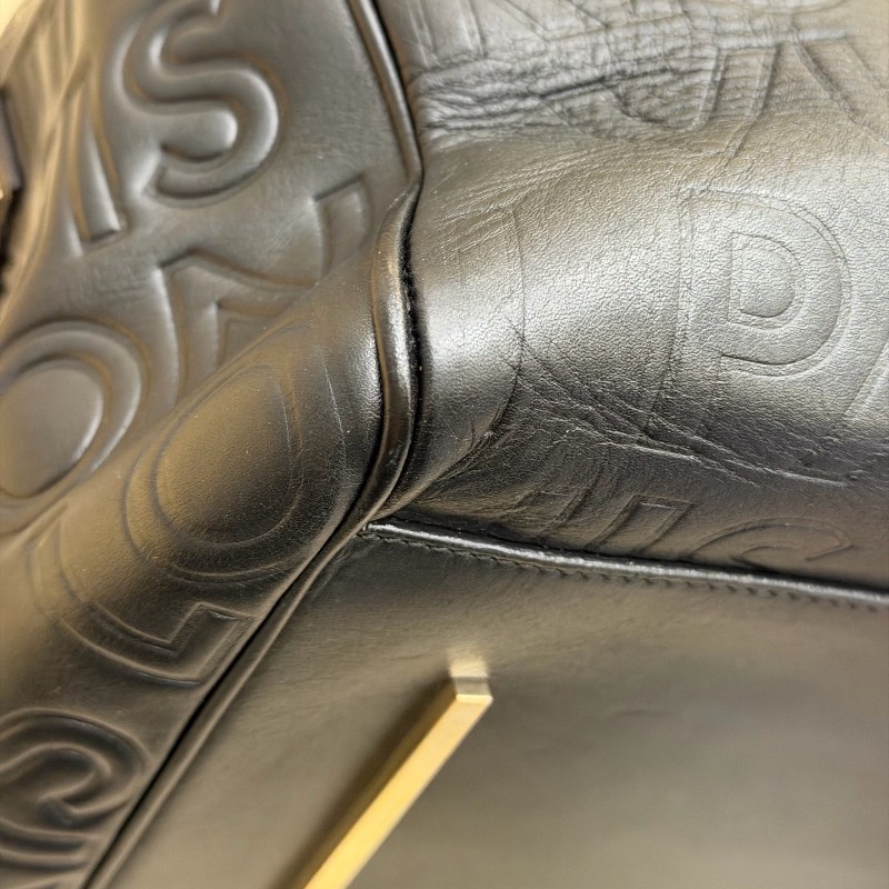 LV黑色壓紋Speedy 30 手提包肩背包-9