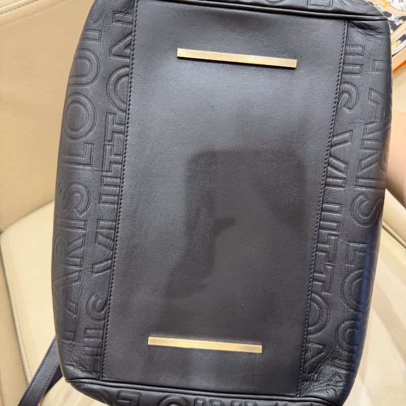 LV黑色壓紋Speedy 30 手提包肩背包-19