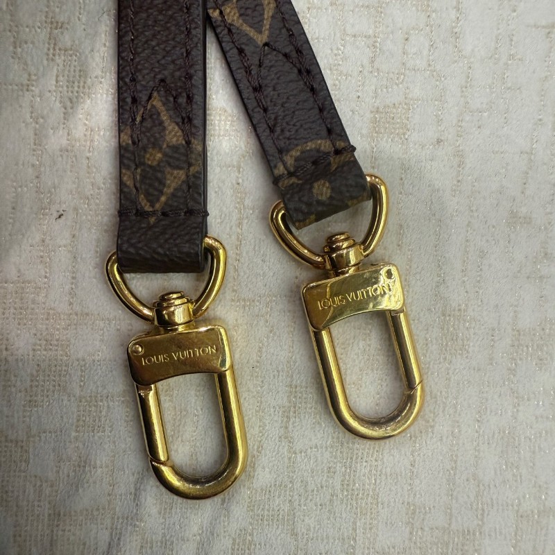 LV Marignan老花拼奶茶色鎖頭郵差包-17