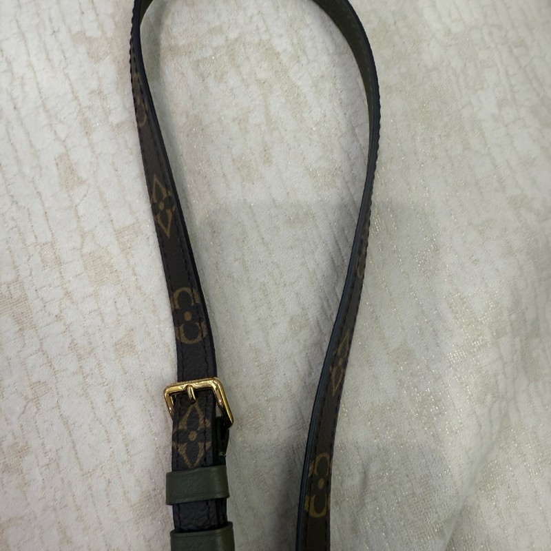 LV Marignan老花拼奶茶色鎖頭郵差包-20