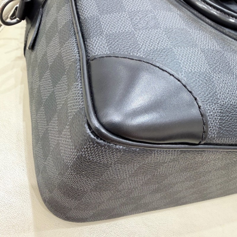 LV黑色棋盤格男士手提包電腦公事包-11