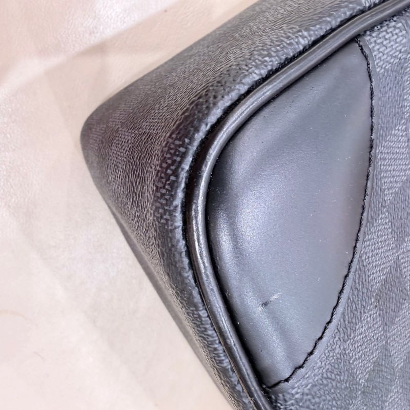 LV黑色棋盤格男士手提包電腦公事包-13