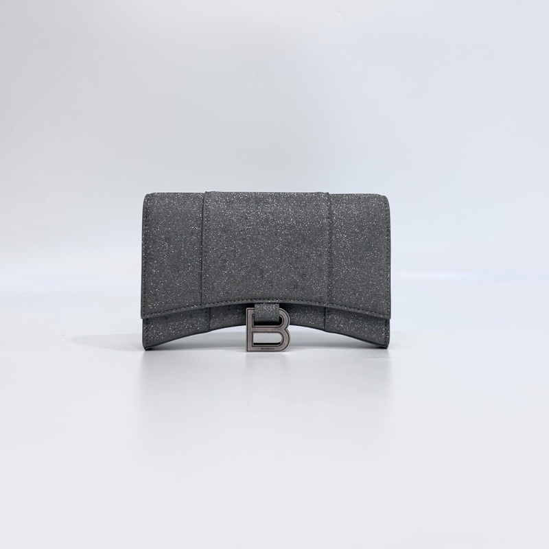 Balenciaga 銀色hourglass沙漏WOC鏈條包 656050-0