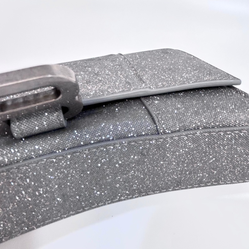 Balenciaga 銀色hourglass沙漏WOC鏈條包 656050-7