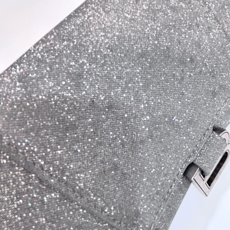 Balenciaga 銀色hourglass沙漏WOC鏈條包 656050-15