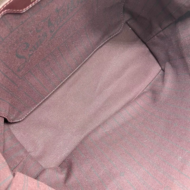 「JL精品代購」Lv樹莓色老花丹寧neverfull中號托特包-12